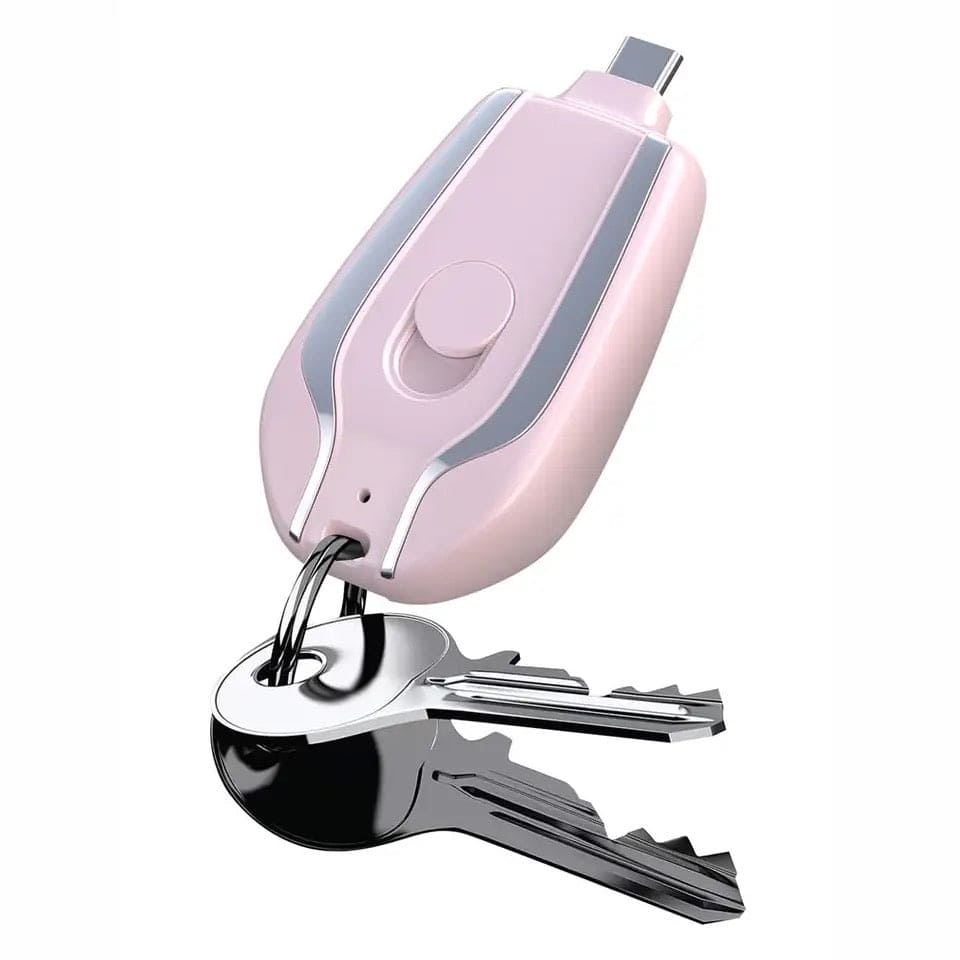 Emergency Keychain Charger, Mini Power Emergency Pod, Key Ring Cell Phone Charger, Ultra Compact External Fast Charging USB Type C Power Battery Pack Emergency Keychain Charger, Mini Power Emergency Pod, Key Ring Cell Phone Charger, Ultra Compact External Fast Charging USB Type C Power Battery Pack